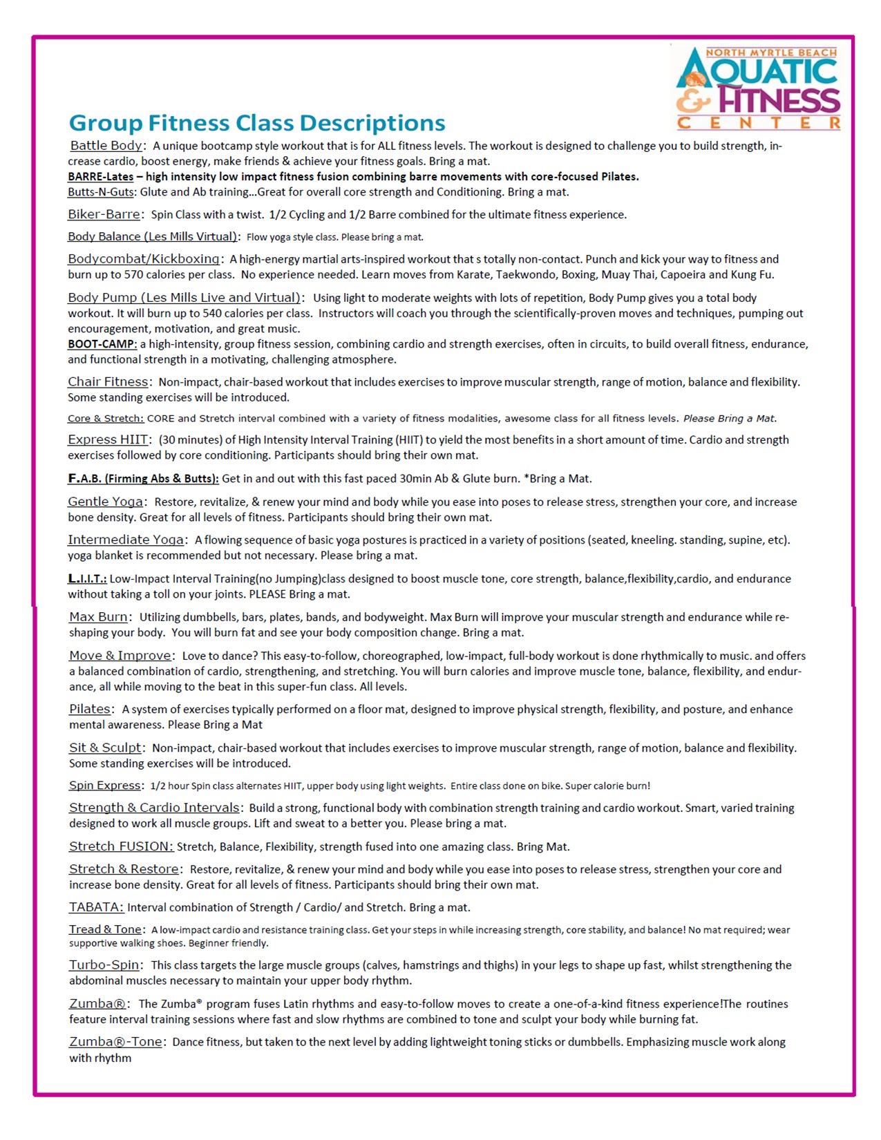 Land Fitness Description